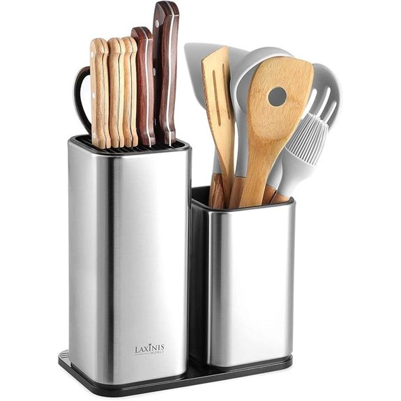 15 Best Countertop Knife Holders for 2026 That Chefs Love 6 Stainless Steel Knife and Utensil Holder Organizer