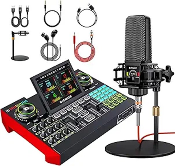 15 Best Mixing Consoles for Podcast Studios in 2026 4 Podcast Microphone & Sound Card Bundle for Streaming