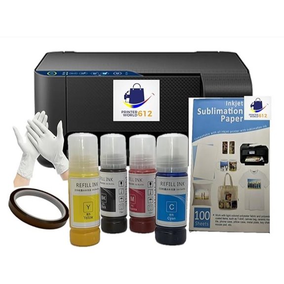 10 Best Commercial Sublimation Printers for Custom Merch on Amazon USA 11 A4 Sublimation Printer for T-Shirts with Ink Set