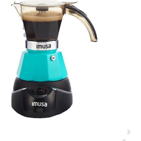 IMUSA 3 or 2cup Electric Espresso Maker Teal