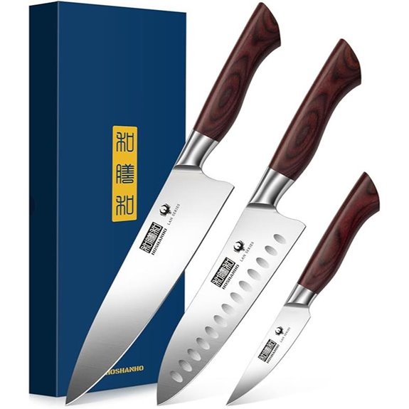 15 Best Santoku Vs Chef Knife Sets for 2026 That Cut Like Pros 15 HOSHANHO 3-Piece Kitchen Knife Set with Ergonomic Handles