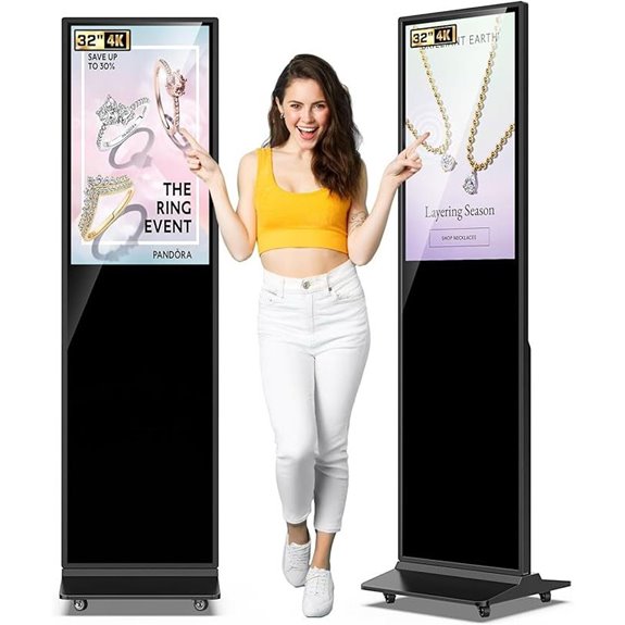 14 High-End Portable Digital Signage Kiosks for Trade Shows in 2026 8 Digital Signage Display with Touchscreen and WiFi