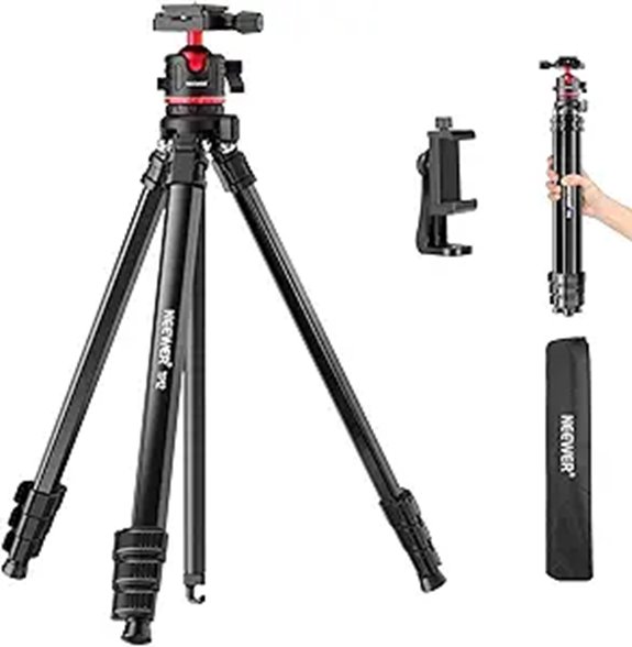 NEEWER 66.5 Travel Tripod for Camera and Phone