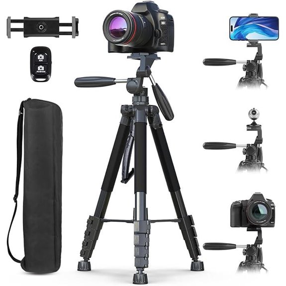 12 Top-Rated Professional Camera Tripods for Events in 2026 7 UBeesize 74 Tripod with Phone Holder and Remote