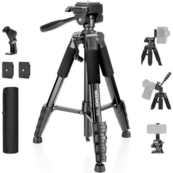 NEEWER 71 Tripod with Phone Holder and Tilt Head