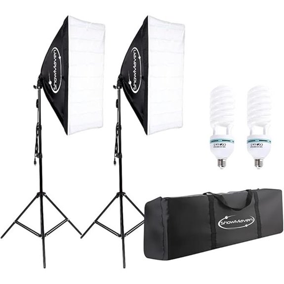 Softbox Lighting Kit with 2 135W Bulbs