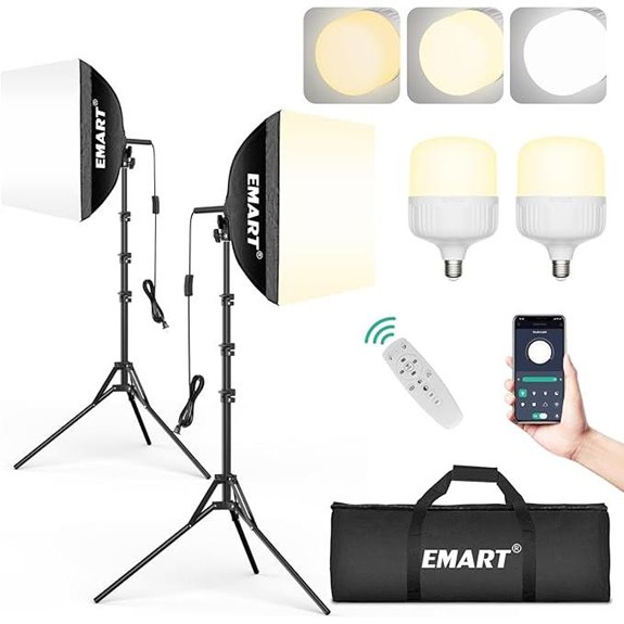 EMART 16 Softbox Lighting Kit with LED Bulbs (2 Pack)