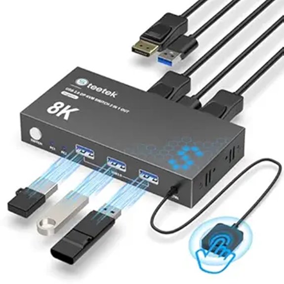 15 Best KVM Switches for IT Admins in 2026 9 USB 3.0 DisplayPort KVM Switch for 2 Computers