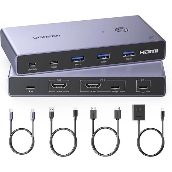 UGREEN USB-C/HDMI KVM Switch 2 Computers 4K