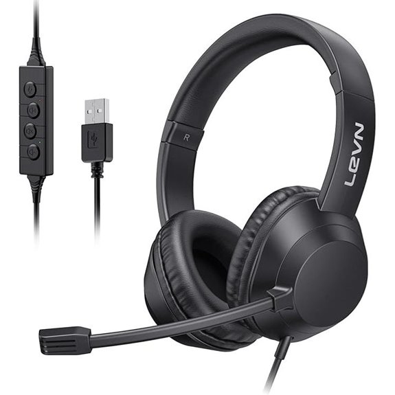 LEVN USB Headset with Microphone for PC