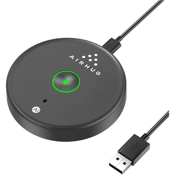 AIRHUG USB Microphone with Mute & Noise Reduction