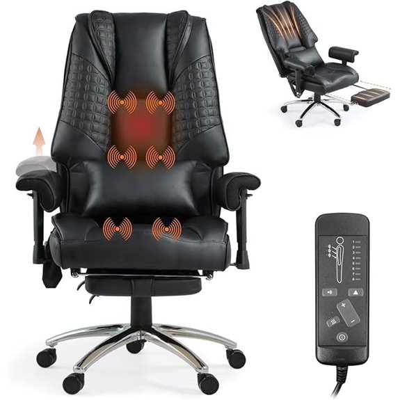 15 Best High-End Massage Chairs for Office Wellness in 2026 8 Vibrate Massage Office Chair with Foot Rest