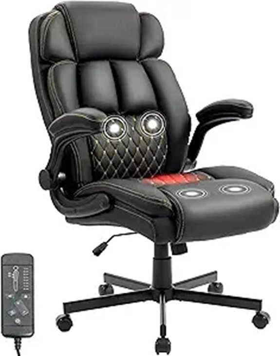 Ergonomic Massage Office Chair with Vibration & Heat