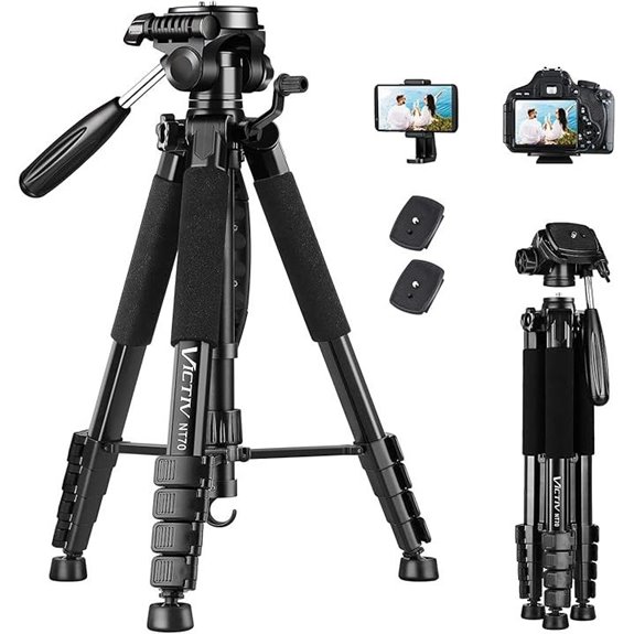 VICTIV 74” Tripod for Camera Phone DSLR