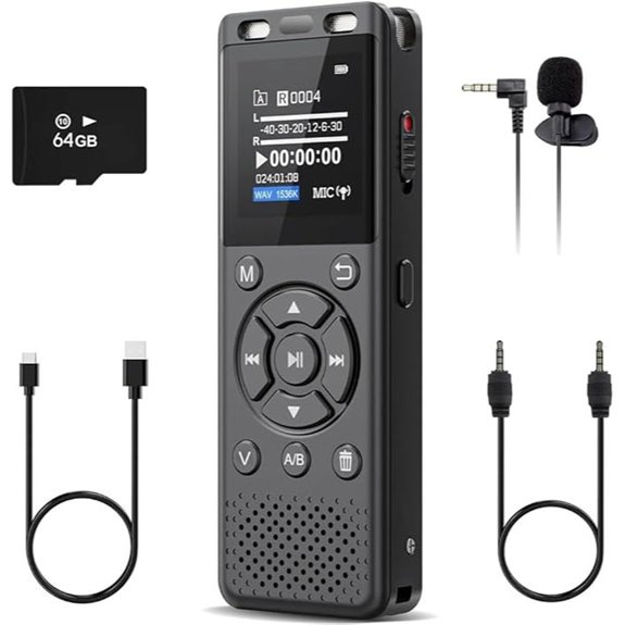 15 Best High-End Field Audio Recorders for On-Location Interviews 8 Digital Voice Recorder with Playback and Noise Reduction