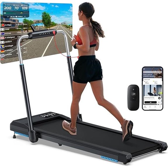 WELLFIT Walking Pad with Incline and Remote