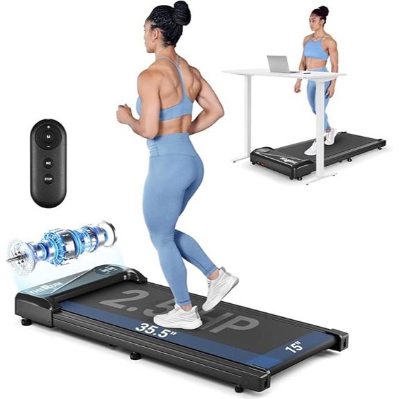 THERUN Walking Pad Treadmill with Remote Control