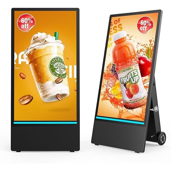 15 Top-Rated Portable Digital Signage Kiosks for 2026 Event Booths 10 43-Inch Waterproof Digital Signage Kiosk with Battery