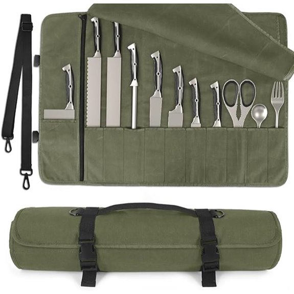 15 Best Knife Rolls for Chefs in 2026 That Elevate Your Kitchen 17 Professional Waterproof Chef Knife Roll Bag with Slots