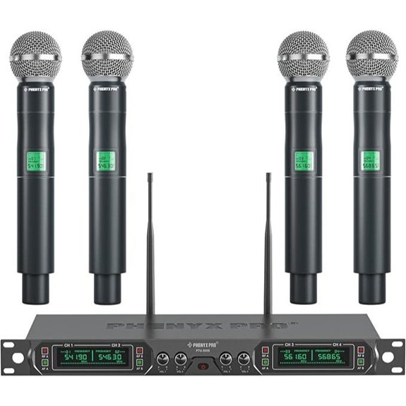 15 Best Wireless Handheld Microphone Systems for Presentations on Amazon USA 12 Phenyx Pro 4-Channel Wireless Microphone System