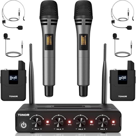 15 Best Wireless Handheld Microphone Systems for Presentations on Amazon USA 5 TONOR Wireless Microphone System with 4 Channels