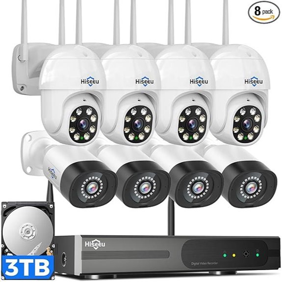 Hiseeu 5MP Wireless Security Camera System with NVR
