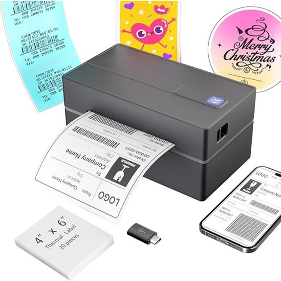 Wireless Bluetooth 4x6 Label Printer for Small Business