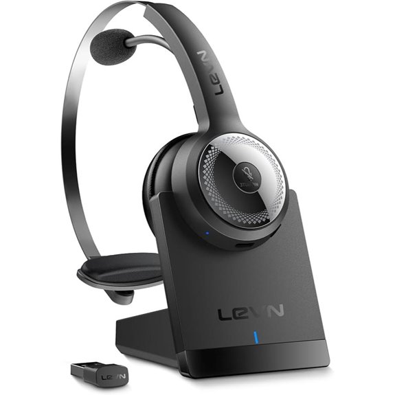 15 Best Wireless Headsets for 2026 That Make Client Calls Clear 7 LEVN Wireless Bluetooth Headset with Mic and Noise Cancellation