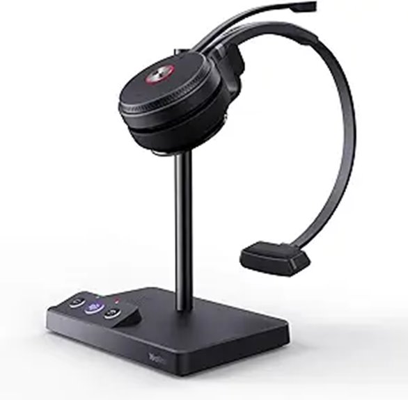 Yealink WH62 Wireless DECT Headset with Noise Canceling Mic