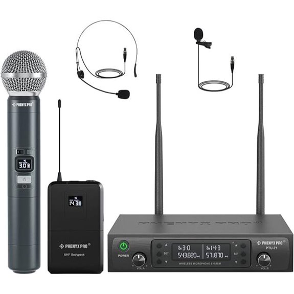 15 Best Wireless Handheld Microphone Systems for Presentations on Amazon USA 6 Phenyx Pro Wireless Microphone System with Dual Mics