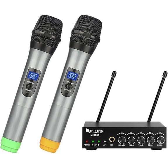 FIFINE Dual Channel Wireless Handheld Microphone System