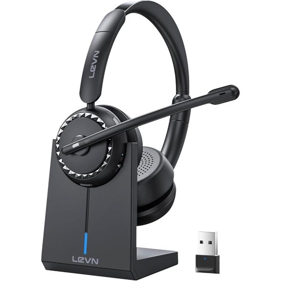 15 Best Wireless Headsets for 2026 That Make Client Calls Clear 16 LEVN Wireless Headset with Mic and Noise Cancelling