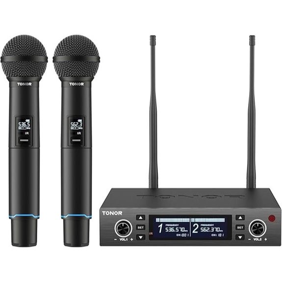 TONOR Wireless Microphone System with Auto Scan & Pair