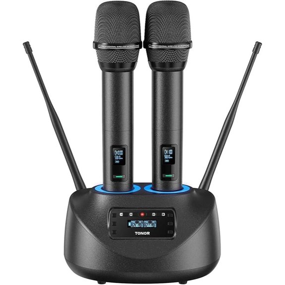 TONOR Wireless Microphone System with Bluetooth Receiver