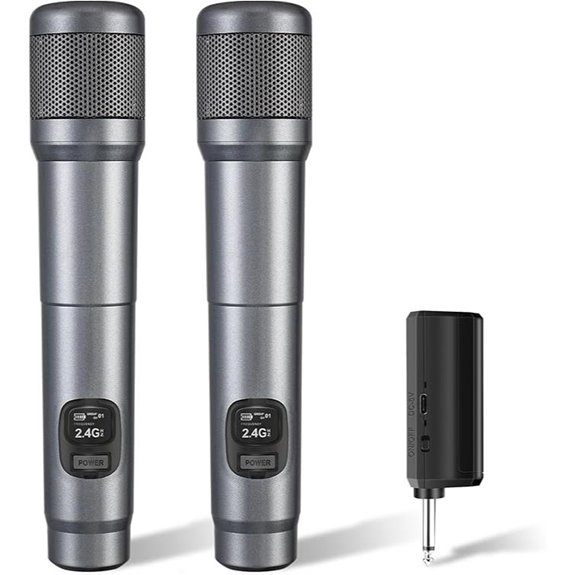 15 Best Wireless Handheld Microphone Systems for Presentations on Amazon USA 3 Wireless Microphone Set with Rechargeable Receiver