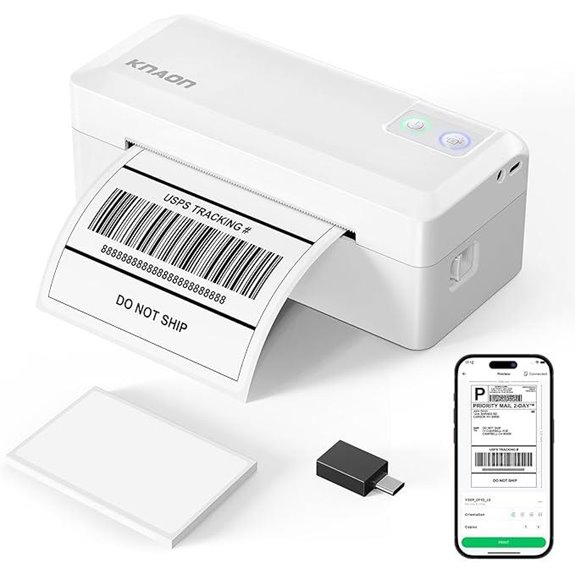 Portable Bluetooth Thermal Label Printer for Small Business