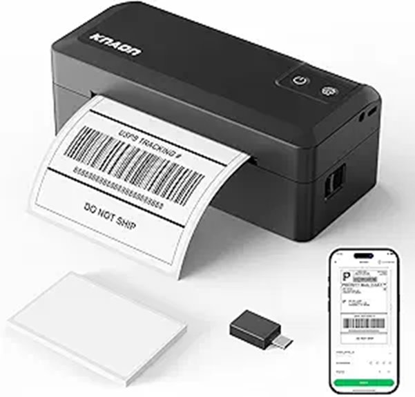 Portable 4x6 Bluetooth Thermal Label Printer for Small Business