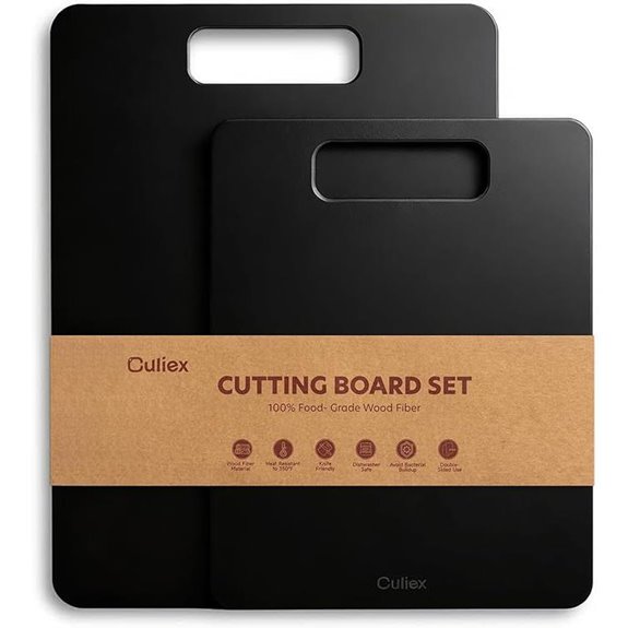 Wood Fiber Cutting Board 2-Pack Knife-Friendly BPA-Free