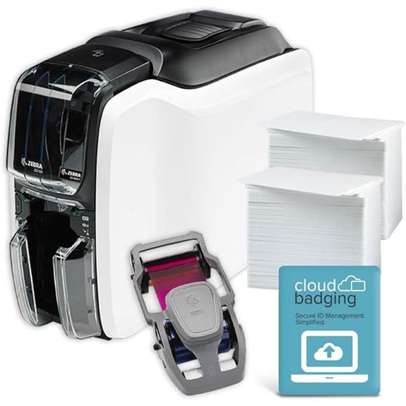 Zebra ZC100 LT ID Card Printer Complete Kit