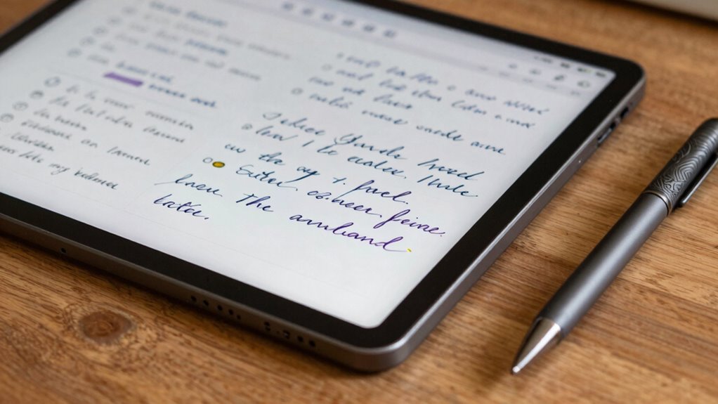 digital note taking and sketching