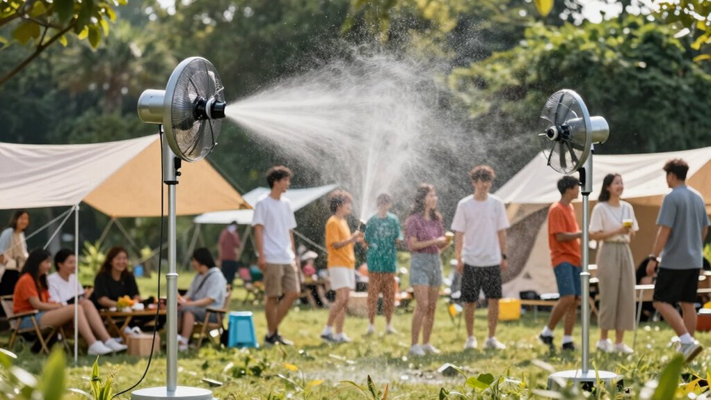 The Misting Fan System Upgrade That Makes Tent Events More Bearable 3 enhanced outdoor cooling efficiency