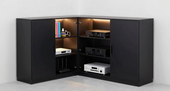 media cabinets organize technology