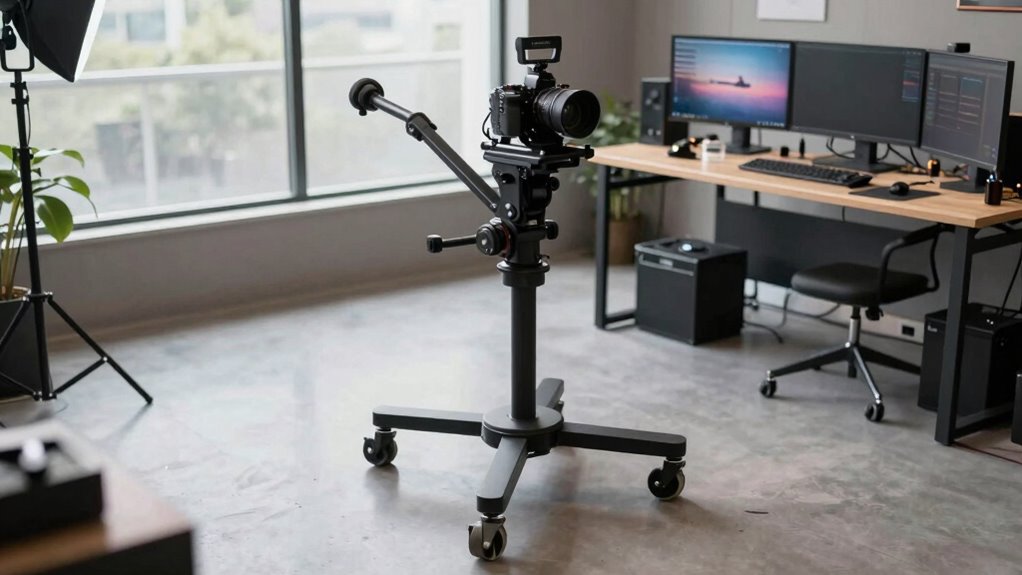 How Rolling Camera Stands Improve Overhead and Demo Video Production 3 mobile adjustable camera stability