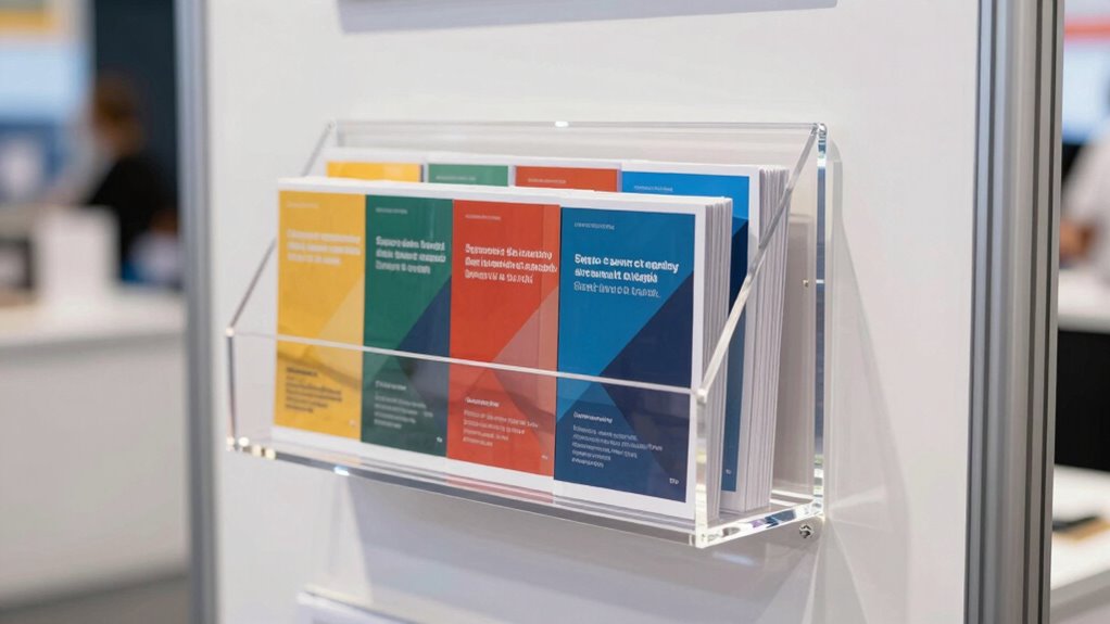 The Brochure Holder Detail That Makes Booths Feel More Organized 2 organized branded display solutions