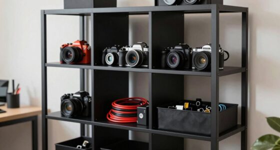 organized creator studio storage