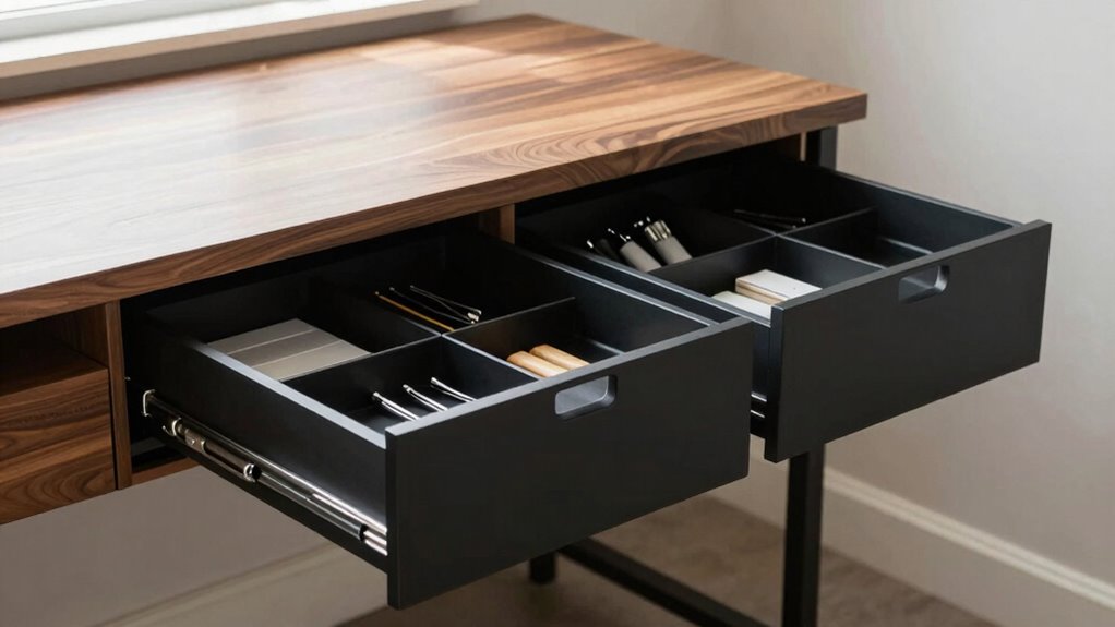 organized ergonomic workspace storage