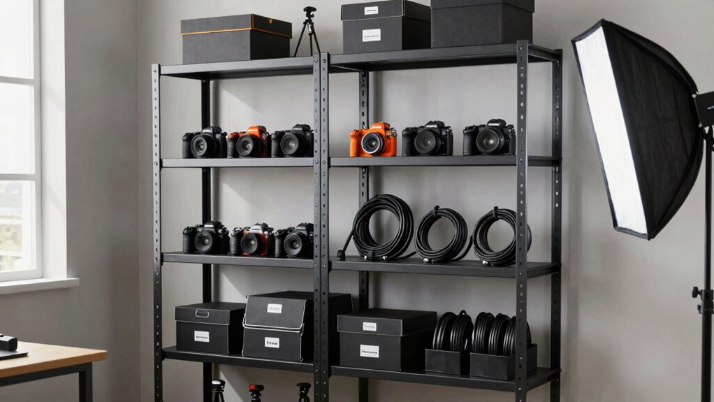 organized flexible studio storage
