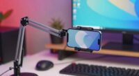overhead phone mount setup