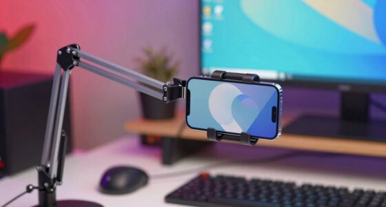 overhead phone mount setup