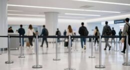streamlined queue barrier system